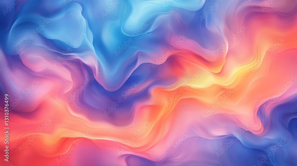 Aufkleber vibrant abstract background featuring colorful flowing waves and dynamic hues.