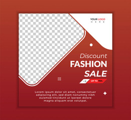 Fashion Sale Social Media Post Promotional Banner Design.