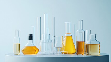 Professional Assorted Laboratory Glassware Equipment Showcase Image for Scientific Experiments and Research