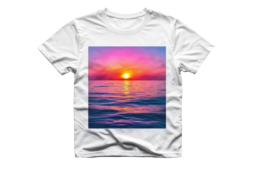 Sunset over the ocean creating vibrant colors on a calm surface during twilight hours