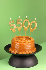 Number of followers or likes - Candle number 5500.