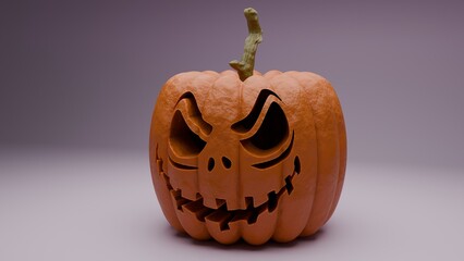 halloween pumpkin on black