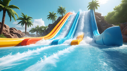 Giant Water Slide Splash