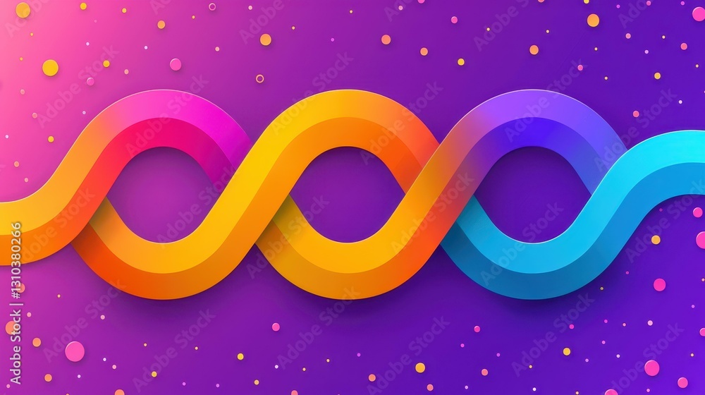 Poster a sleek and modern logo design featuring three infinite circles, symbolizing unity and continuity in