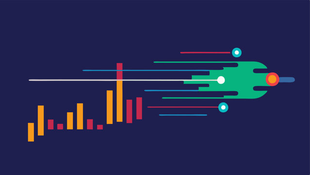 Light Trails of Stocks Stylized light trails representing stocks flying in and out of a chart illustrating the speed of transactions in HFT.