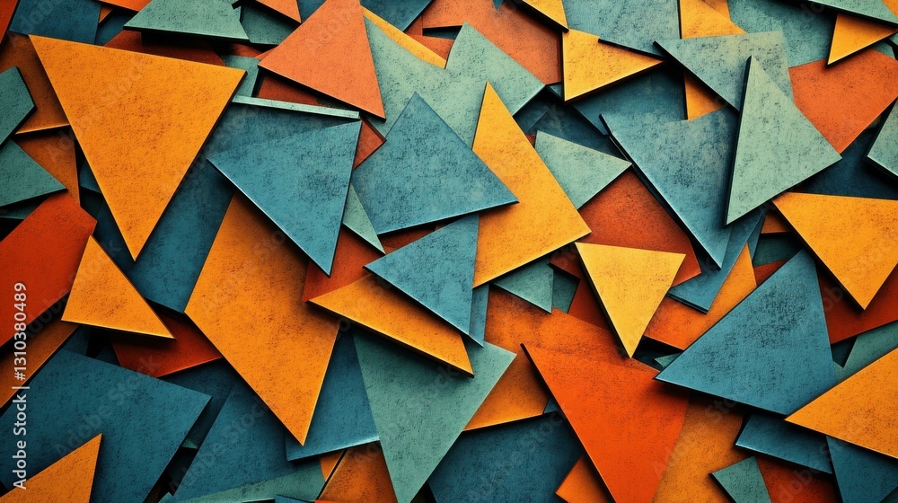 Poster explore stunning geometric retro backgrounds perfect for 2d animation, adding depth and vibrancy to 
