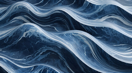Obraz premium Modern Blue Marble Waves
