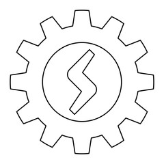 energy symbol outline icon