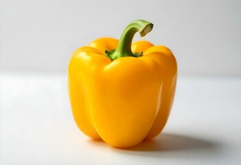 Bright yellow organic bell peppers isolated on transparent background