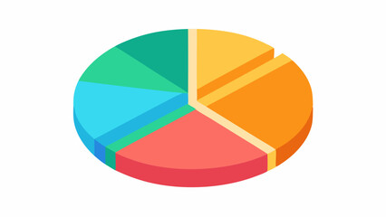 Pie Chart with Slices A colorful pie chart divided into multiple slices each labeled with different asset classes illustrating the diversification that ETFs provide.
