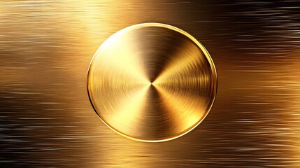 Striking gold button set against a classic black background creating a high-contrast and elegant visual statement