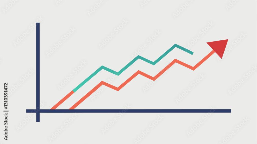 Poster price rise graph a line graph with an upward trend showing consumer prices on the yaxis. the graph i