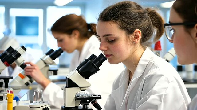 Cutting-edge medical team develops groundbreaking disease treatments in a state-of-the-art laboratory.