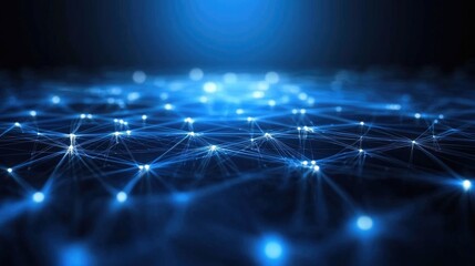 Abstract Network Connections, Digital Data Flow Visualization