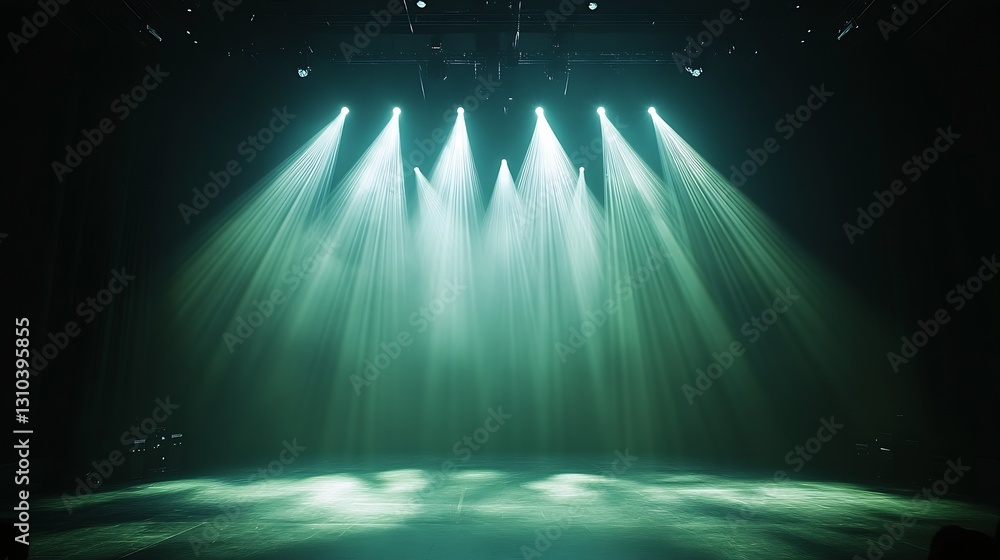Poster dynamic theater stage lighting creating an atmospheric setting for performances and entertainment : 