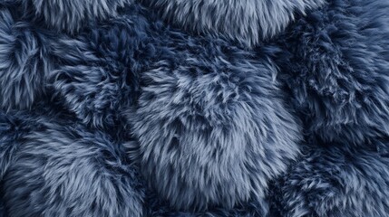 AI Generated Deep Blue Fluffy Fur Texture Background