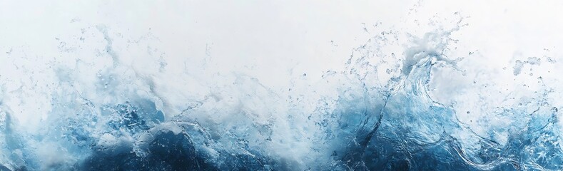 Impressive large ocean waves in motion creating a dramatic view of wet elements : Generative AI