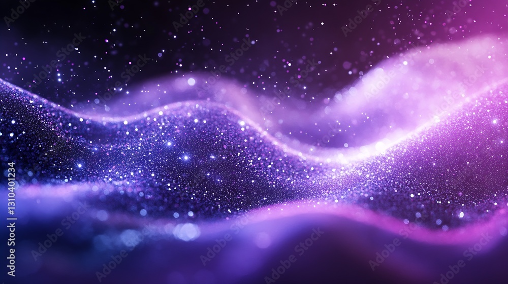Aufkleber Stunning abstract background with vibrant colors and sparkling particles creating a dreamlike atmosphere : Generative AI
