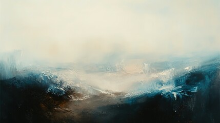 Fototapeta premium A beautiful abstract painting of a misty landscape scene