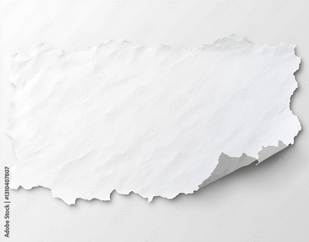 Poster textured white paper with torn edges perfect for backgrounds and announcements : generative ai