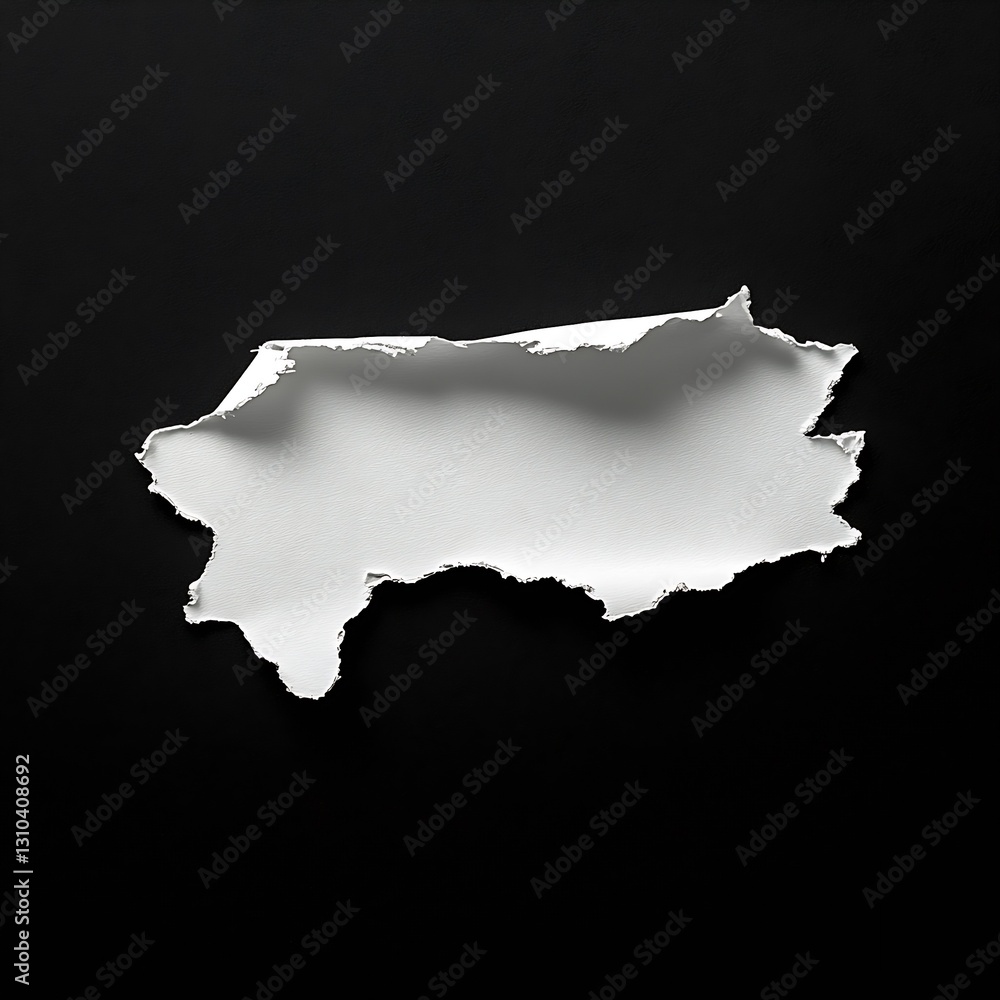 Poster Torn White Paper on a Dark Background with a Dramatic Rip Creating an Artistic Frame : Generative AI