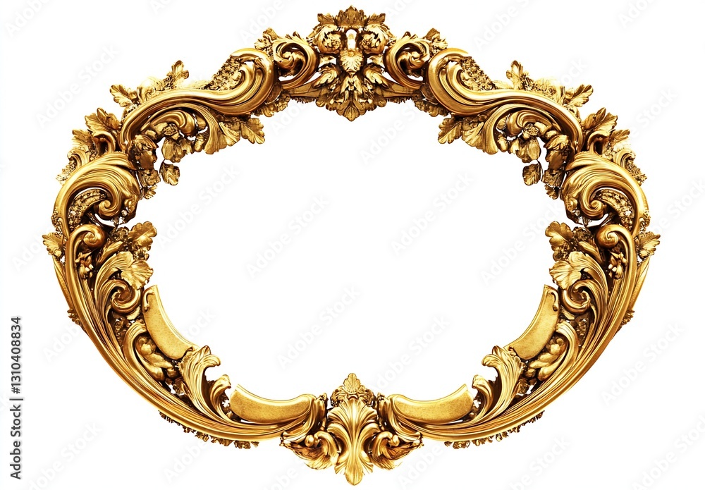 Poster intricate golden frame featuring ornate design elements perfect for adding elegance to artwork and p