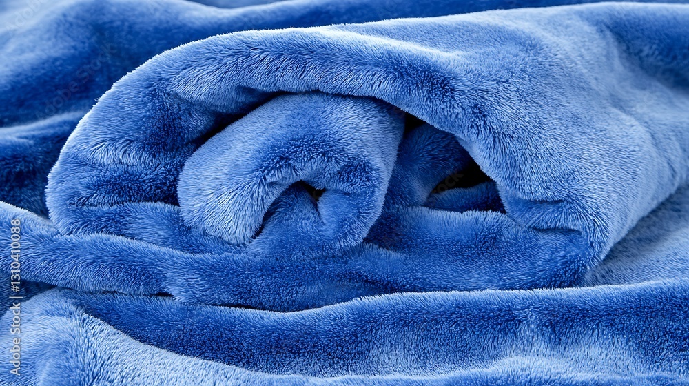 Poster azure plush fabric swirls creating a captivating textured design