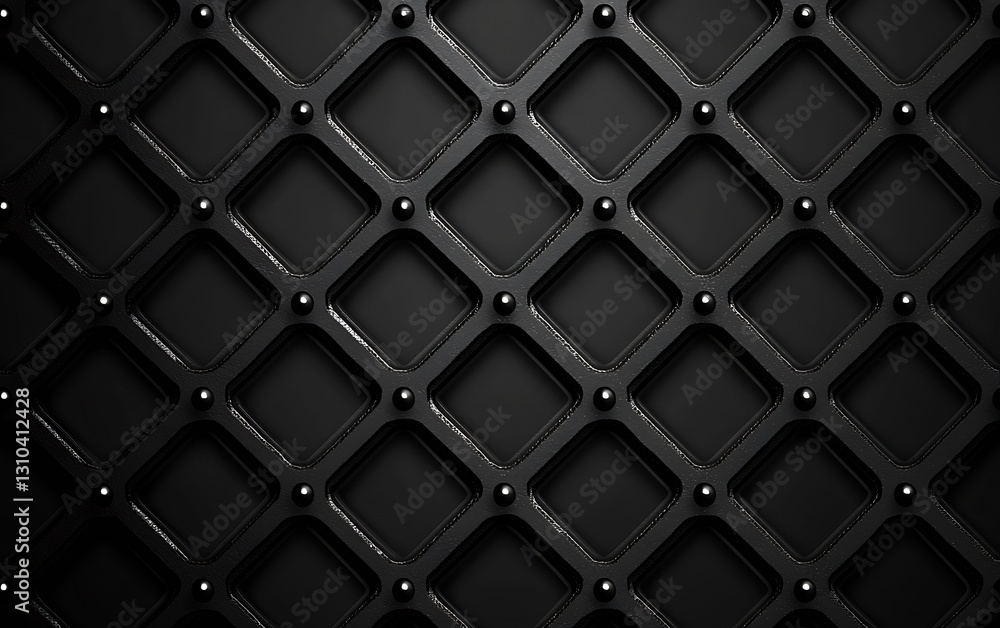 Leinwandbilder elegant black geometric pattern with diamond shapes creating a modern stylish background : generativ