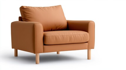 Fototapeta premium Cozy armchair inviting relaxation in a minimalist setting