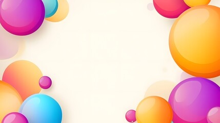 Colorful Abstract Bubbles Background Design Bright Vivid Spheres