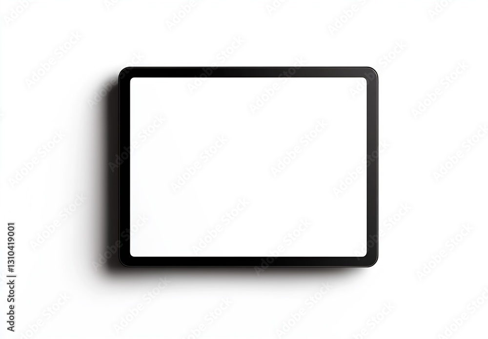 Aufkleber minimalist black frame tablet with blank screen ready for customization : generative ai