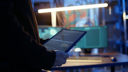 Hacker using VPN as anonymity tool to mask his online identity while committing data breaches using...