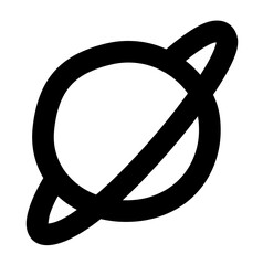 Planet Outline Icon, Space Astronomy Symbol, Simple Line Vector Illustration © Ahmad
