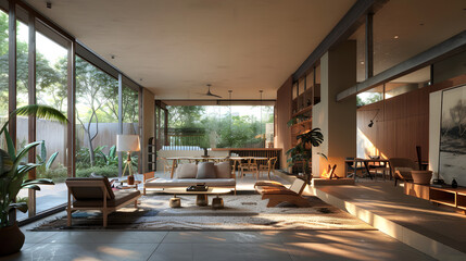 Open-Plan Living Area interior design