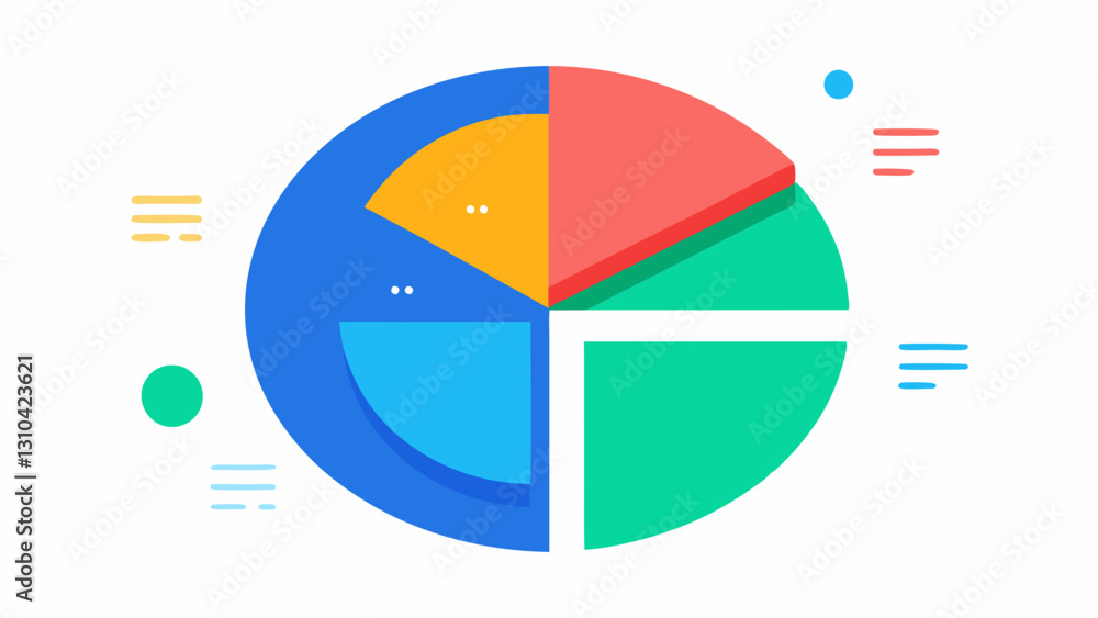 Poster investment strategy pie chart a colorful pie chart representing different investment strategies with