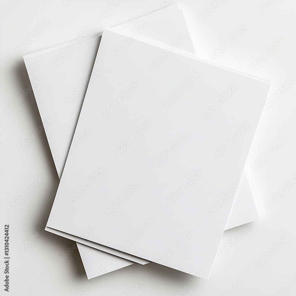 Aufkleber clean blank white sheets of paper stacked neatly for various creative projects and uses : generative
