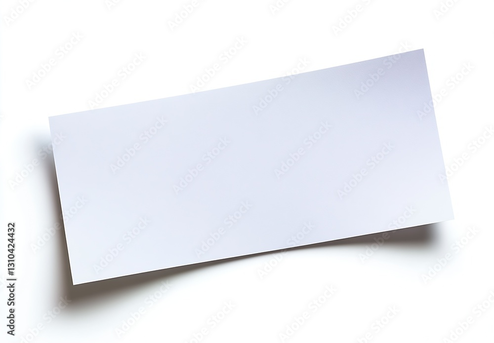 Fototapete Blank white paper with soft shadow on a clean surface for minimalistic design and branding : Generative AI