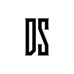DS monogram logo design letter text name symbol monochrome logotype alphabet character simple logo