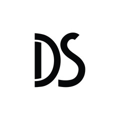 DS monogram logo design letter text name symbol monochrome logotype alphabet character simple logo