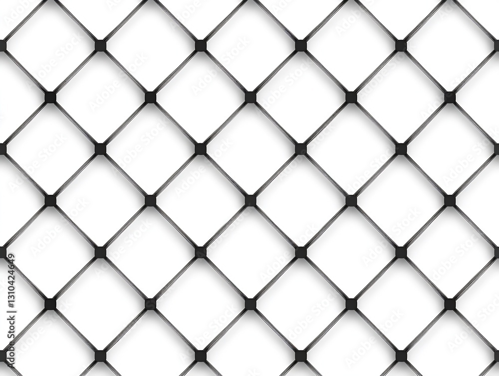 Aufkleber black and white geometric pattern featuring diamond shapes in a lattice formation : generative ai