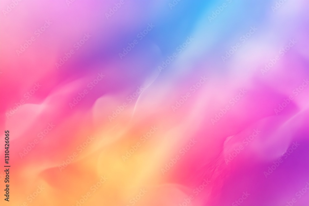 Fototapete soft pastel gradient background with waves of colors creating a serene and calming atmosphere : gene