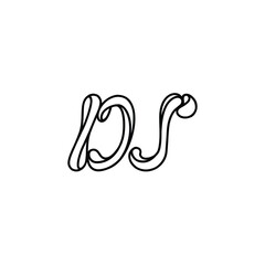 Obraz premium DS monogram logo design letter text name symbol monochrome logotype alphabet character simple logo