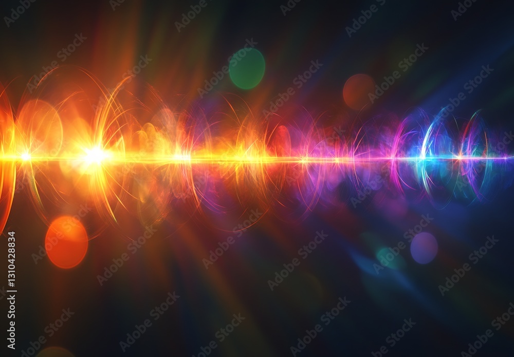 Leinwandbilder brilliant rays of light and colorful bursts form an abstract representation of energy in motion : ge