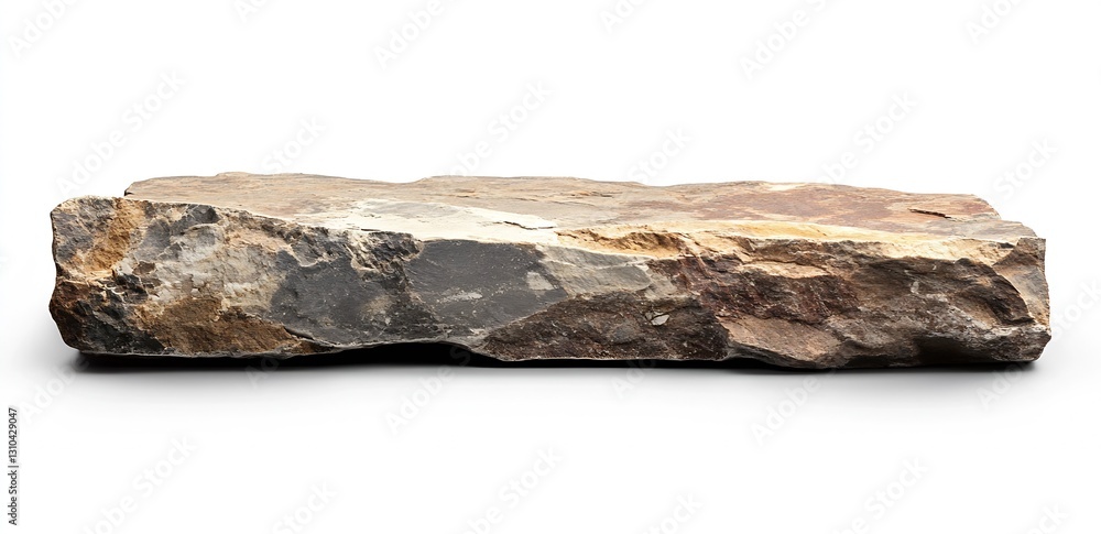 Aufkleber simple natural stone piece isolated on white background for decorative and artistic uses : generativ