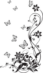 Beautiful Butterfly Plant Vector