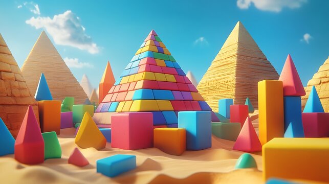 Awe-inspiring tableau, pyramids, majestic and timeless, serve as a profound testament to harmonious convergence of human brilliance and awe-inspiring forces of nature