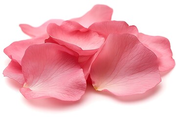 Pink Rose Petals Isolated