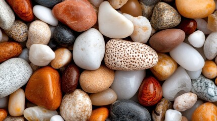 Colorful mosaic of pebbles showcasing nature's artistry from the ocean
