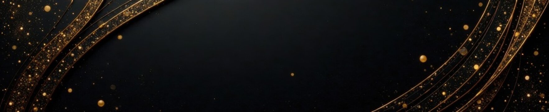 Luxurious gold accents on black background with geometric patterns and subtle metallic sheen, luxurious, luxury event invitation