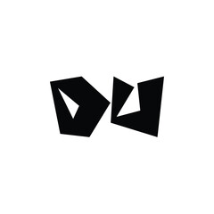 DU monogram logo design letter text name symbol monochrome logotype alphabet character simple logo